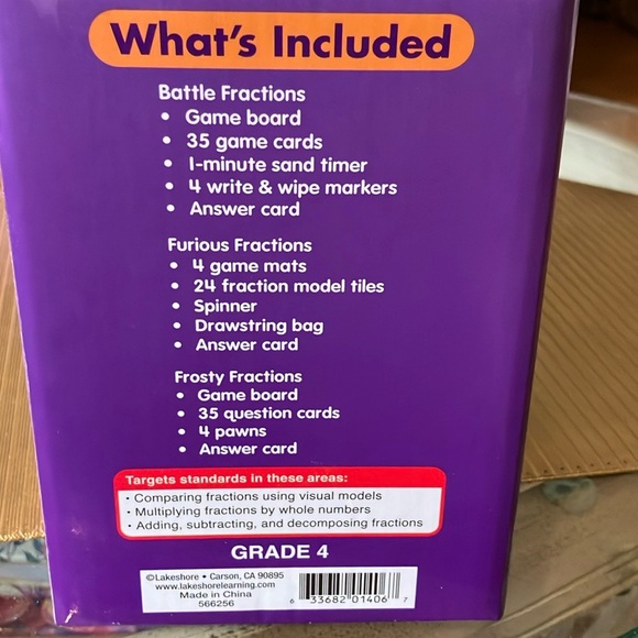 Instant Fractions Games Library - Multicolor-Grade 4. PP884. Brand New. - Picture 2 of 2